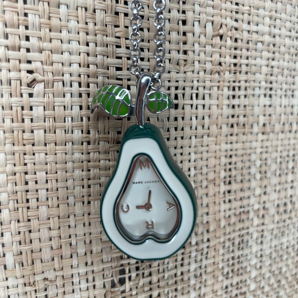 Cute Green Marc Jacobs Pear Watch Pendant Necklace